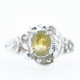 "Vintage Floral" Montana Sapphire Ring