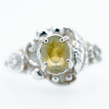 "Vintage Floral" Montana Sapphire Ring