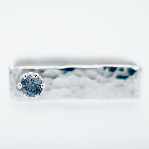 Unique Square Montana Sapphire Ring