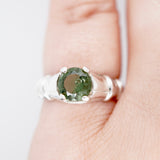 Beautiful Sterling Silver Moldovite Ring