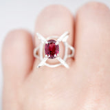 Beautiful Sterling Silver Rhodolite Garnet Ring