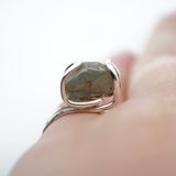 "Rough Wrapped" Montana Sapphire Ring