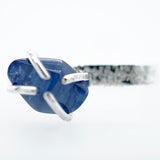 "Rough in the Square" Sapphire Ring