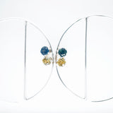 Blue and Yellow Montana Sapphire Earrings