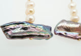 White and Black Freshwater Pearl Earrings