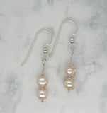 Handmade Pink Pearl Earrings
