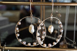 14kt Gold Filled Pink Hoop Pearl Earrings