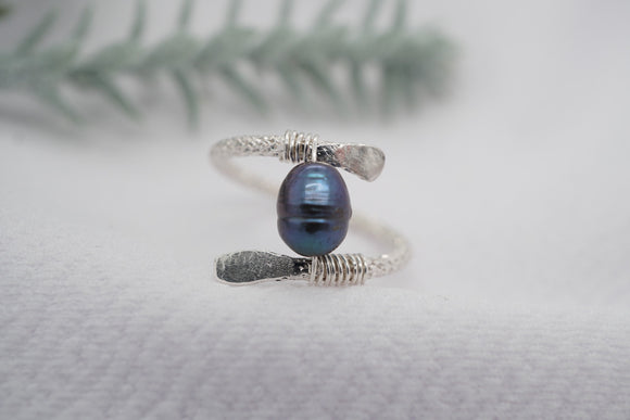 One of a Kind Black Pearl Ring