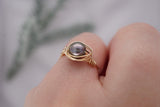 Gold Filled Black Pearl Ring