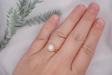 Rose Gold Filled White Pearl Ring
