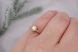 Freshwater Pearl Ring, Rose Gold Filled