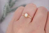 White Freshwater Pearl Gold Filled Ring