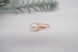 Rose Gold Filled White Freshwater Pearl Ring