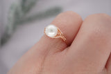 Freshwater Pearl, Rose Gold Filled Ring