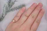 Freshwater Pearl Ring, Rose Gold Filled