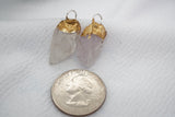 gold leaf wrapped Quartz Pendants, Quartz Crystal, Raw Quartz