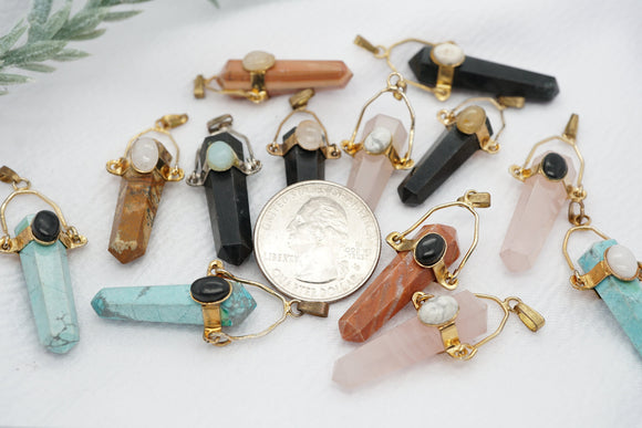 Assorted Crystal Pendants, Crystal Cabs, Crystal Necklaces